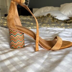 Jeffrey Campbell Colorful Suede Block Heel Sandals